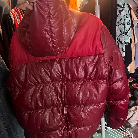 Jeep Men's Red Puffer Duck Down Jacket - Picture 3 of 8